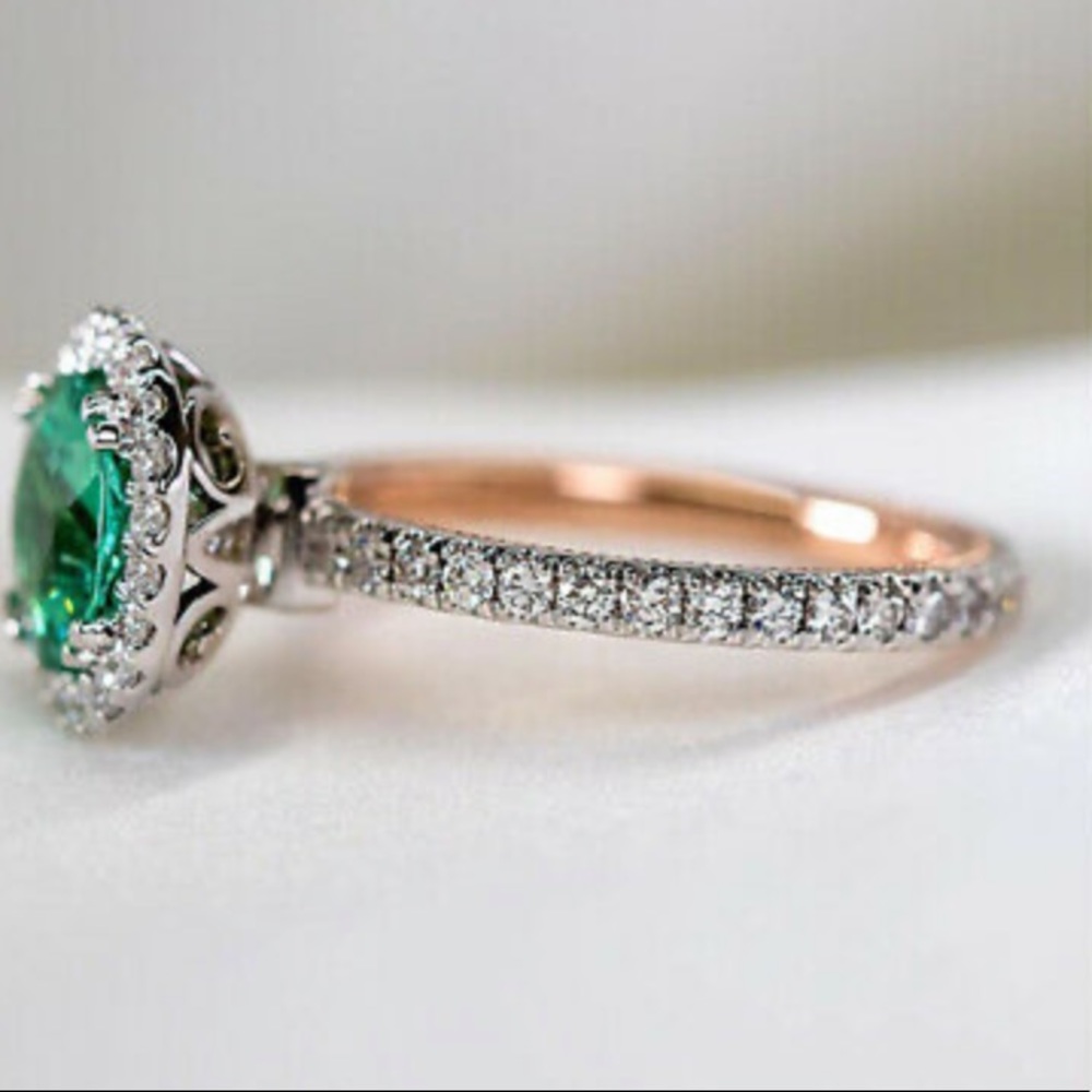 NEW 925 Sterling Silver Gorgeous Two tone Ring - Picture 3 of 5